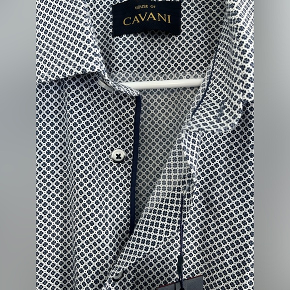 NWT. House Of Cavani Long Sleeve Shirt. 16.5 Large, Button Down with Pattern - Picture 8 of 8